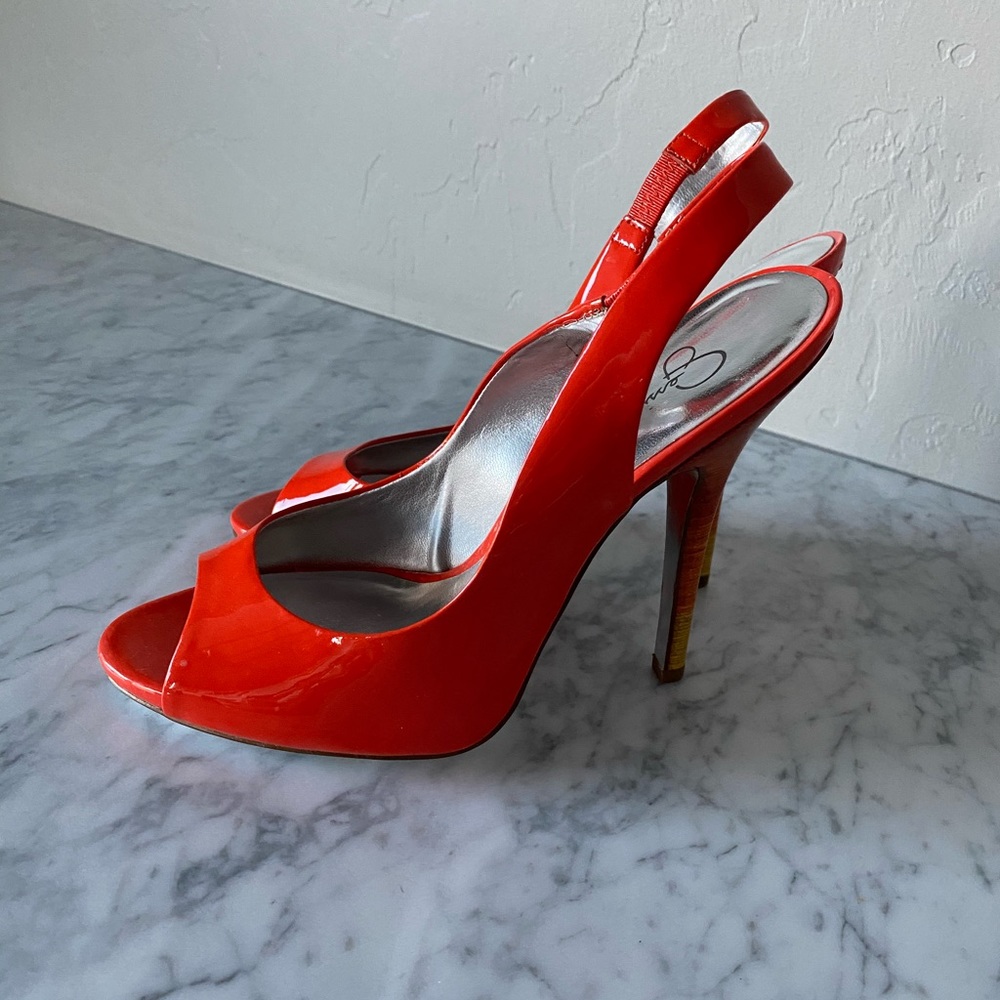 Jessica Simpson Peep Toe Slingback with Ombré Heel
